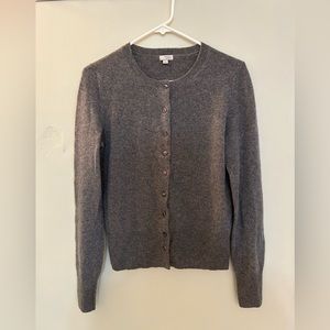 Halogen cashmere cardigan sweater.  Dark gray.  Size Medium.